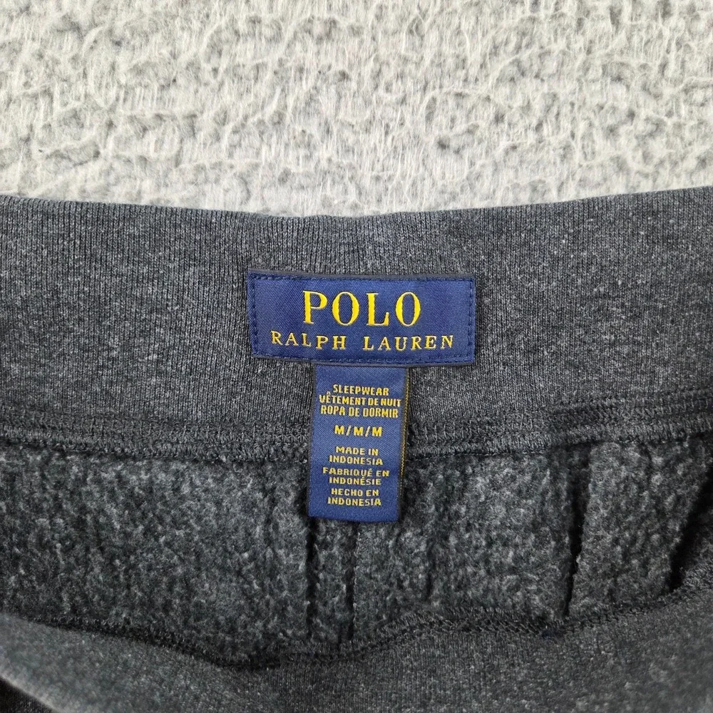 Polo Ralph Lauren Pajama Pants Mens Medium Gray Tiger Logo Sleep Joggers Cotton